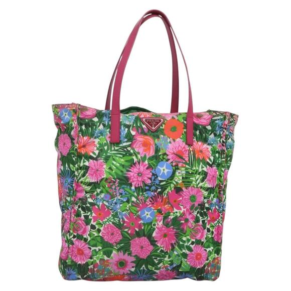 PRADA Tote Bag Nylon Multicolor Silver - Picture 1 of 13